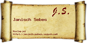 Janisch Sebes névjegykártya